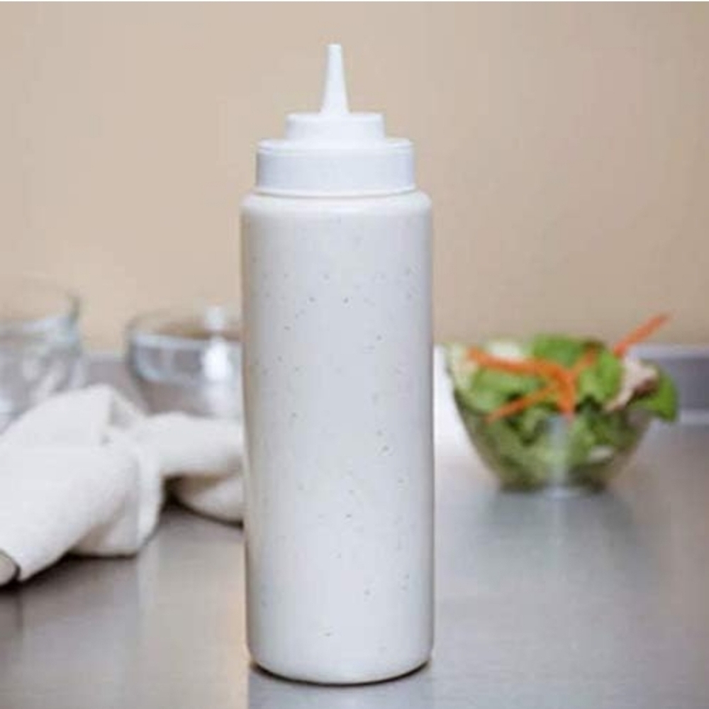 Condiment bottles.
